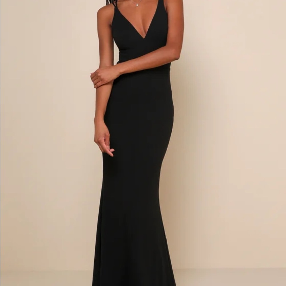 All this Allure Black Strappy Backless Mermaid Maxi Dress Lulus
